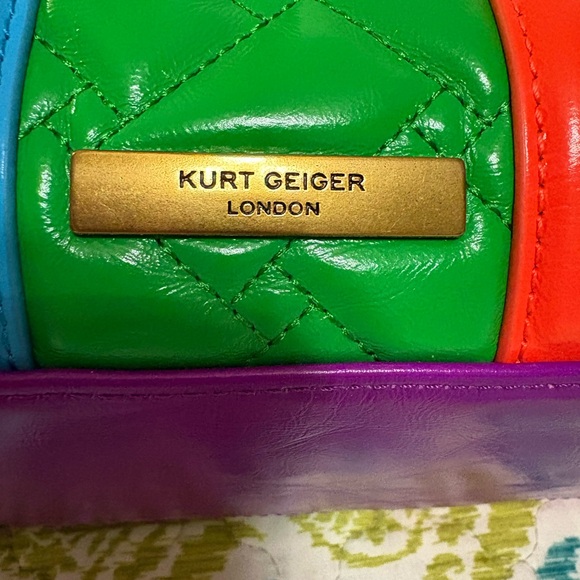 HTF (Hard To Find) NWT (attached) Kurt Geiger Multicolor Quilted Women's Bag - Picture 6 of 8